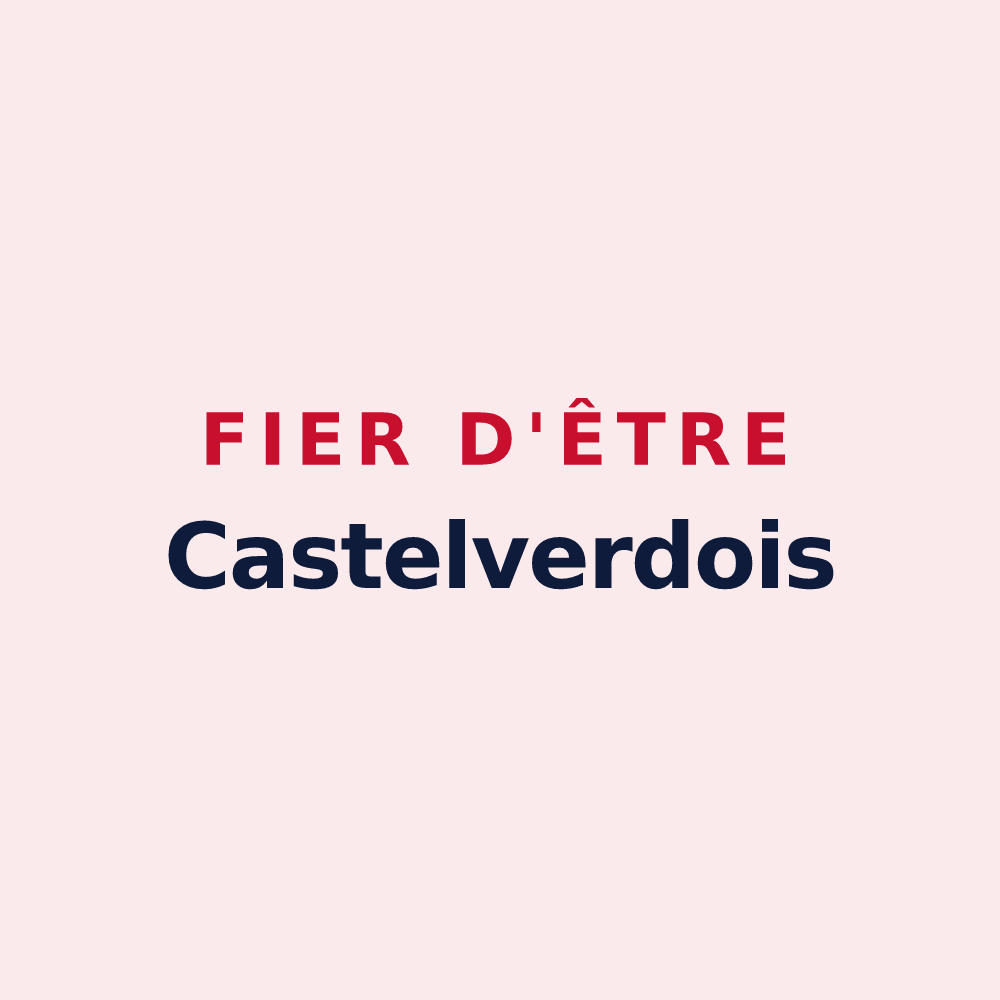 Magnet « Fier d'être Castelverdois » — design pour Châteauvert
