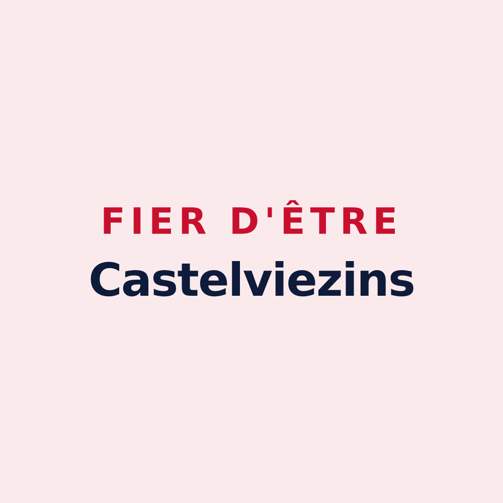 Magnet « Fier d'être Castelviezins » — design pour Châteauvieux
