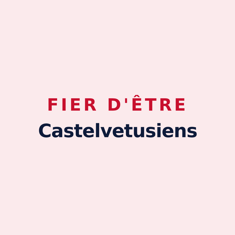 Magnet « Fier d'être Castelvetusiens » — design pour Châteauvieux-les-Fossés