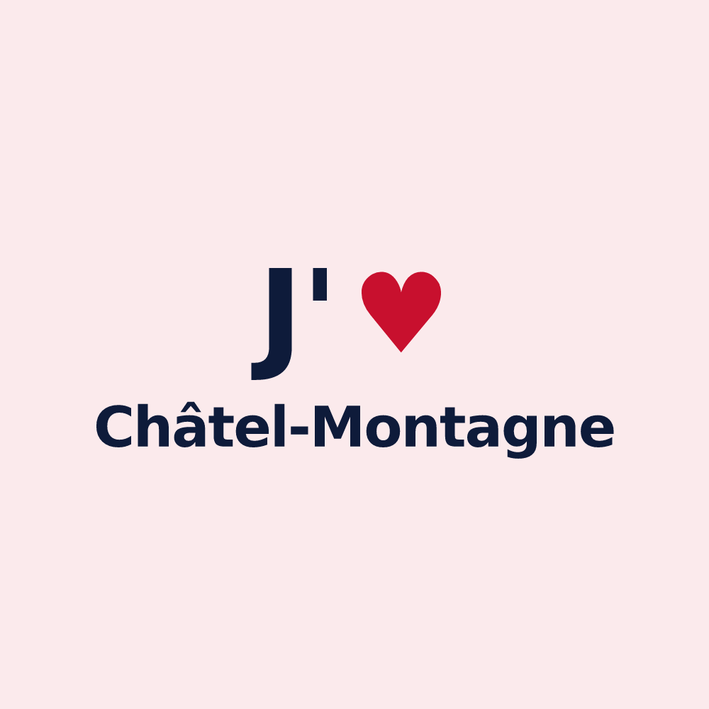 Magnet personnalisé Châtel-Montagne — design J'aime Châtel-Montagne