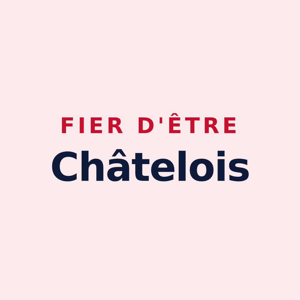 Magnet « Fier d'être Châtelois » — design pour Châtel-Montagne