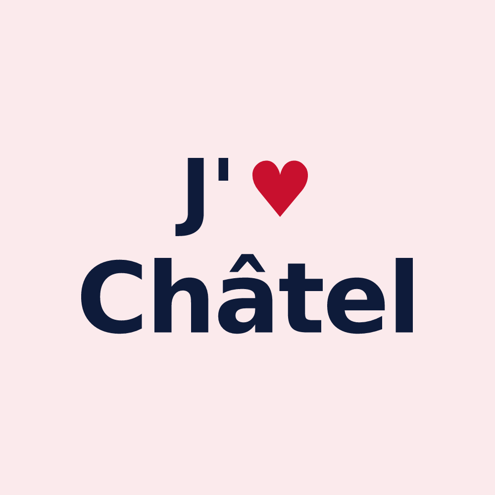 Magnet personnalisé Châtel — design J'aime Châtel