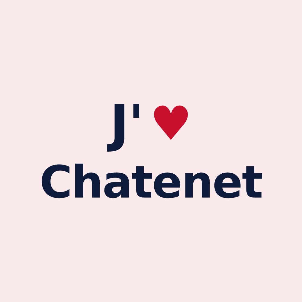 Magnet personnalisé Chatenet — design J'aime Chatenet
