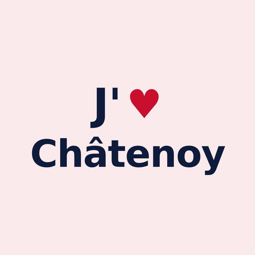 Magnet personnalisé Châtenoy — design J'aime Châtenoy