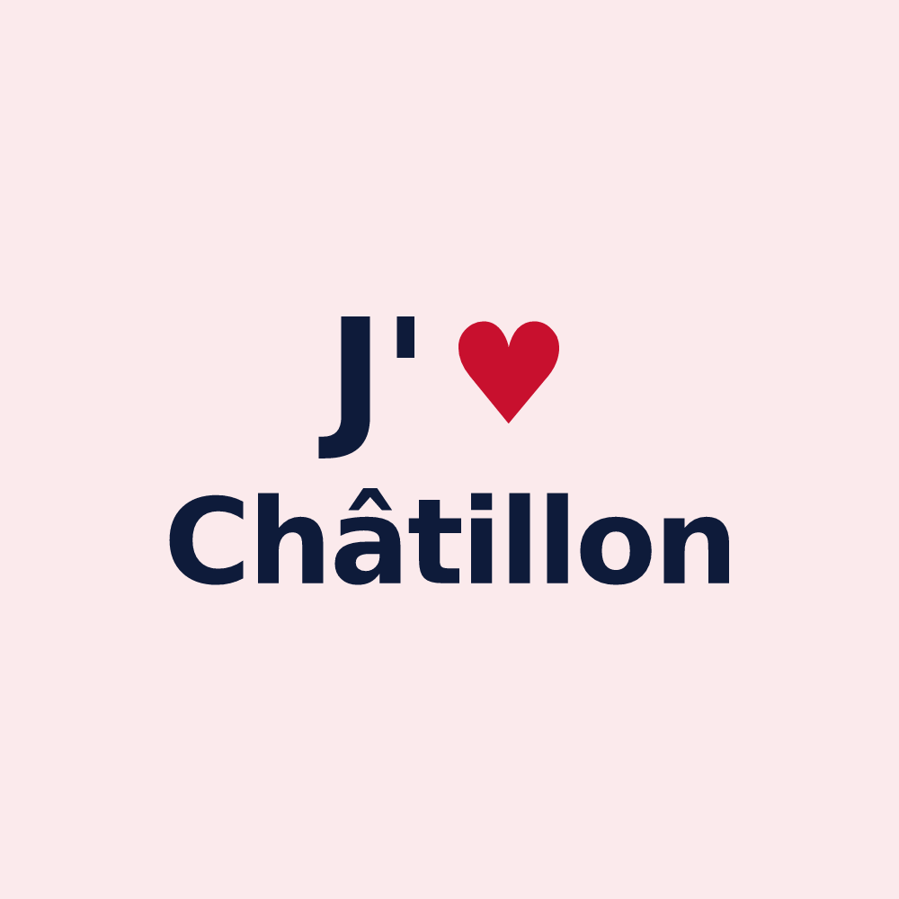 Magnet personnalisé Châtillon — design J'aime Châtillon