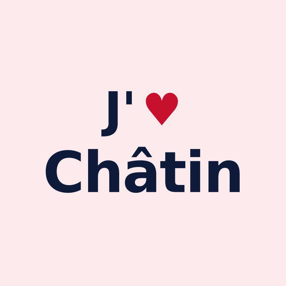 Magnet personnalisé Châtin — design J'aime Châtin