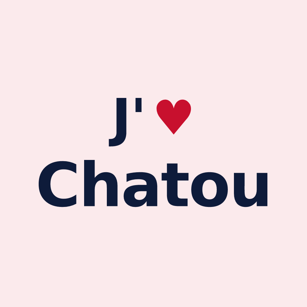 Magnet personnalisé Chatou — design J'aime Chatou
