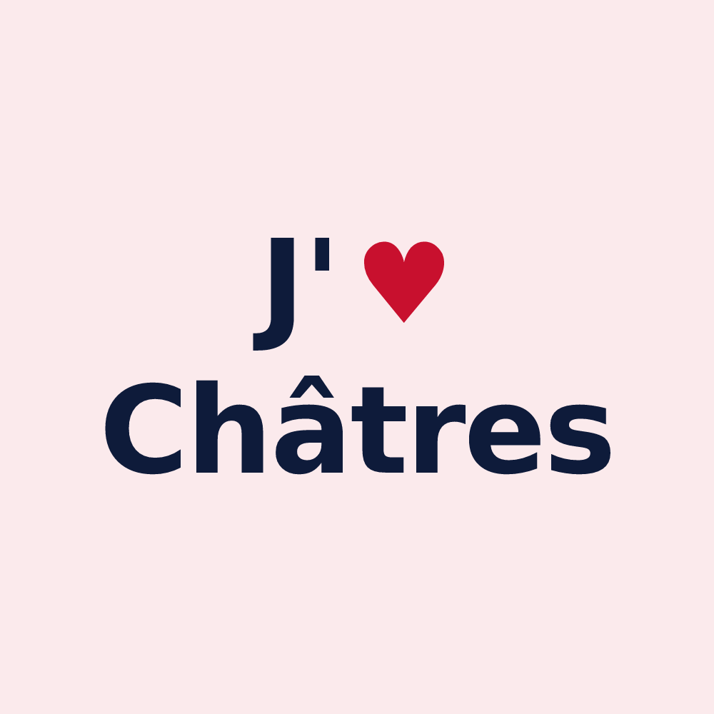 Magnet personnalisé Châtres — design J'aime Châtres