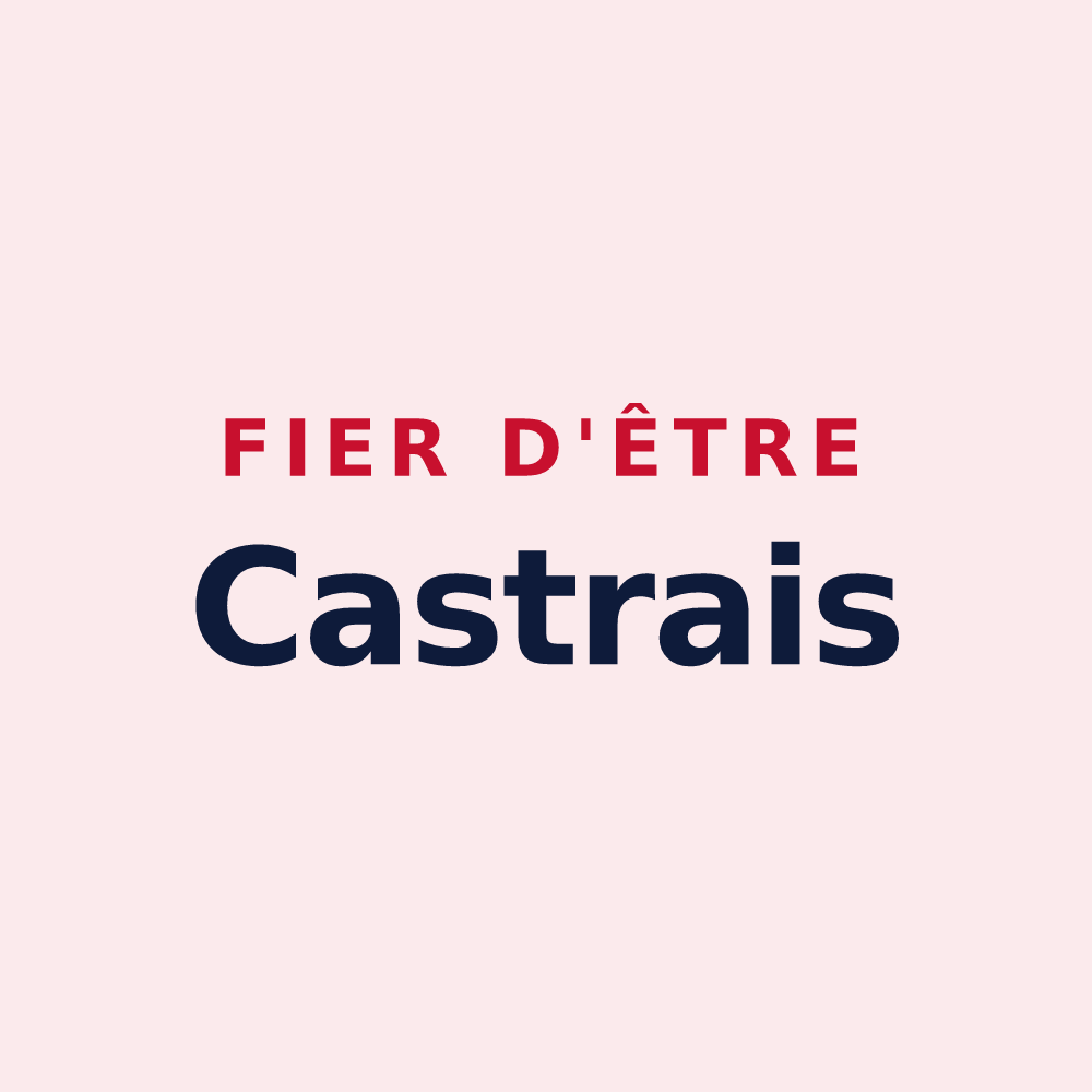 Magnet « Fier d'être Castrais » — design pour Châtres-sur-Cher