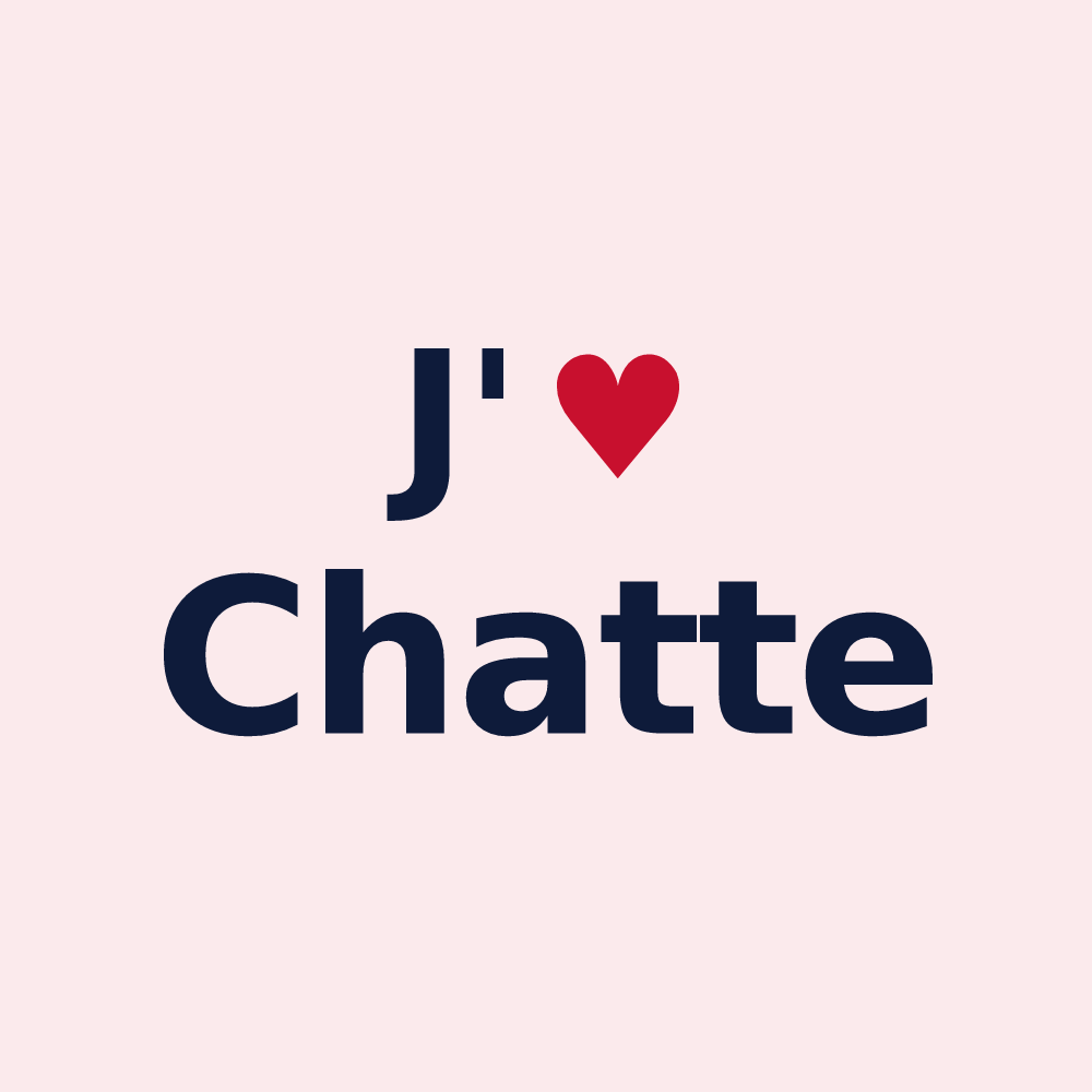 Magnet personnalisé Chatte — design J'aime Chatte