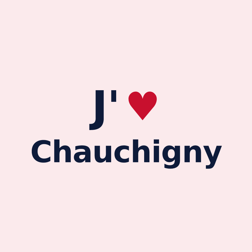 Magnet personnalisé Chauchigny — design J'aime Chauchigny
