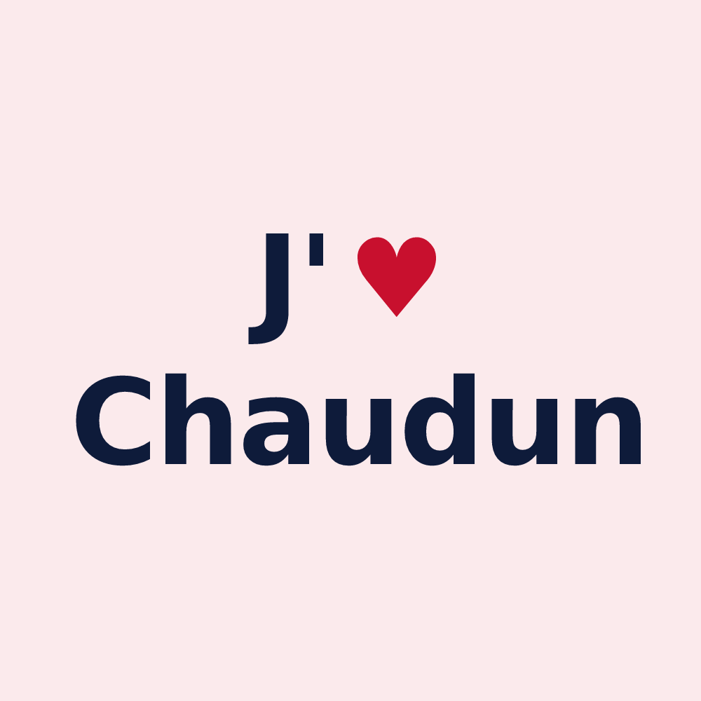 Magnet personnalisé Chaudun — design J'aime Chaudun