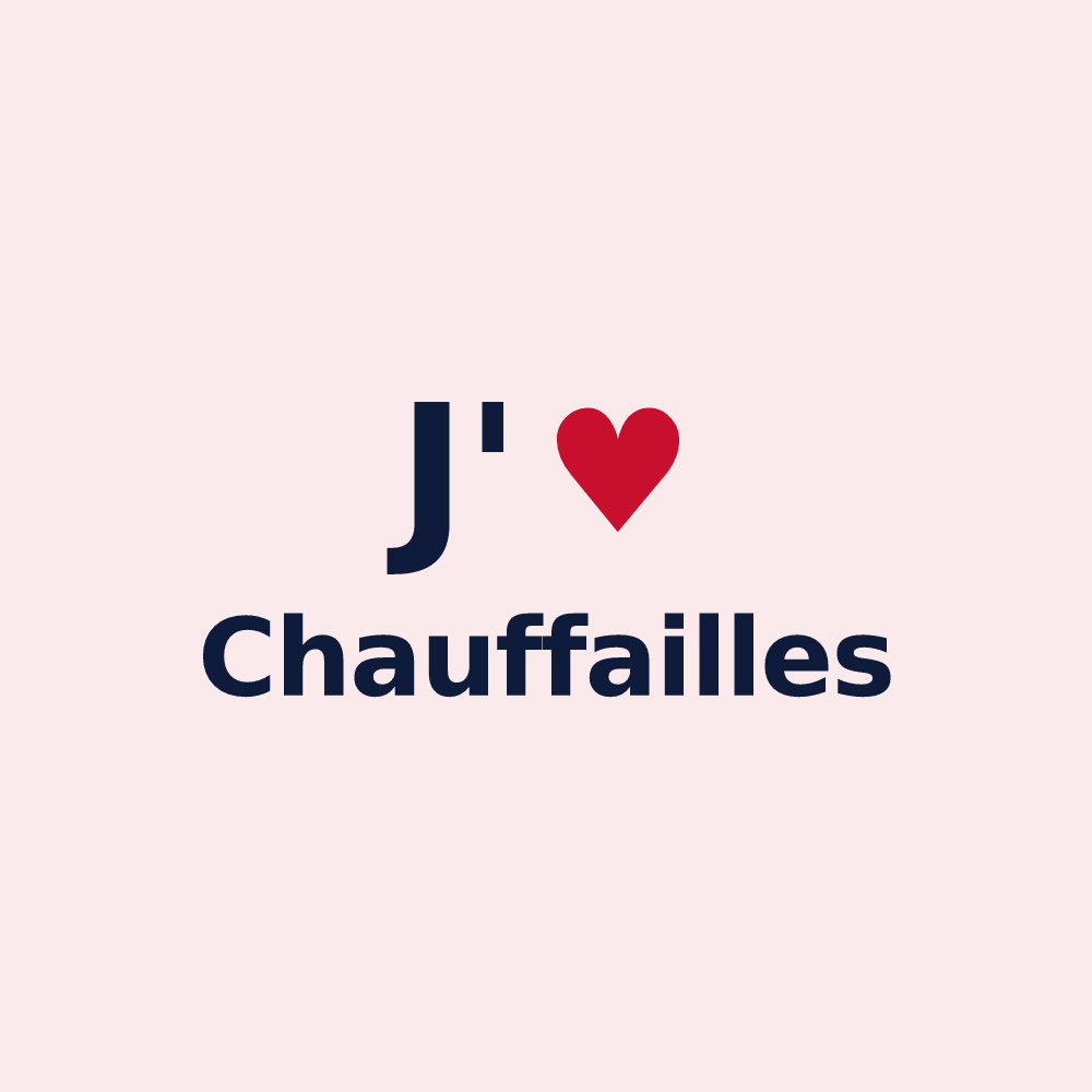 Magnet personnalisé Chauffailles — design J'aime Chauffailles