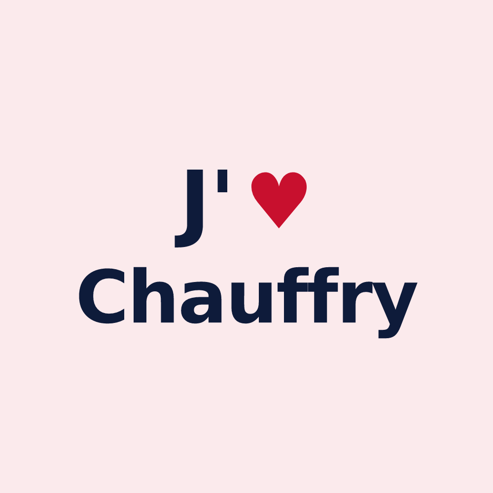 Magnet personnalisé Chauffry — design J'aime Chauffry