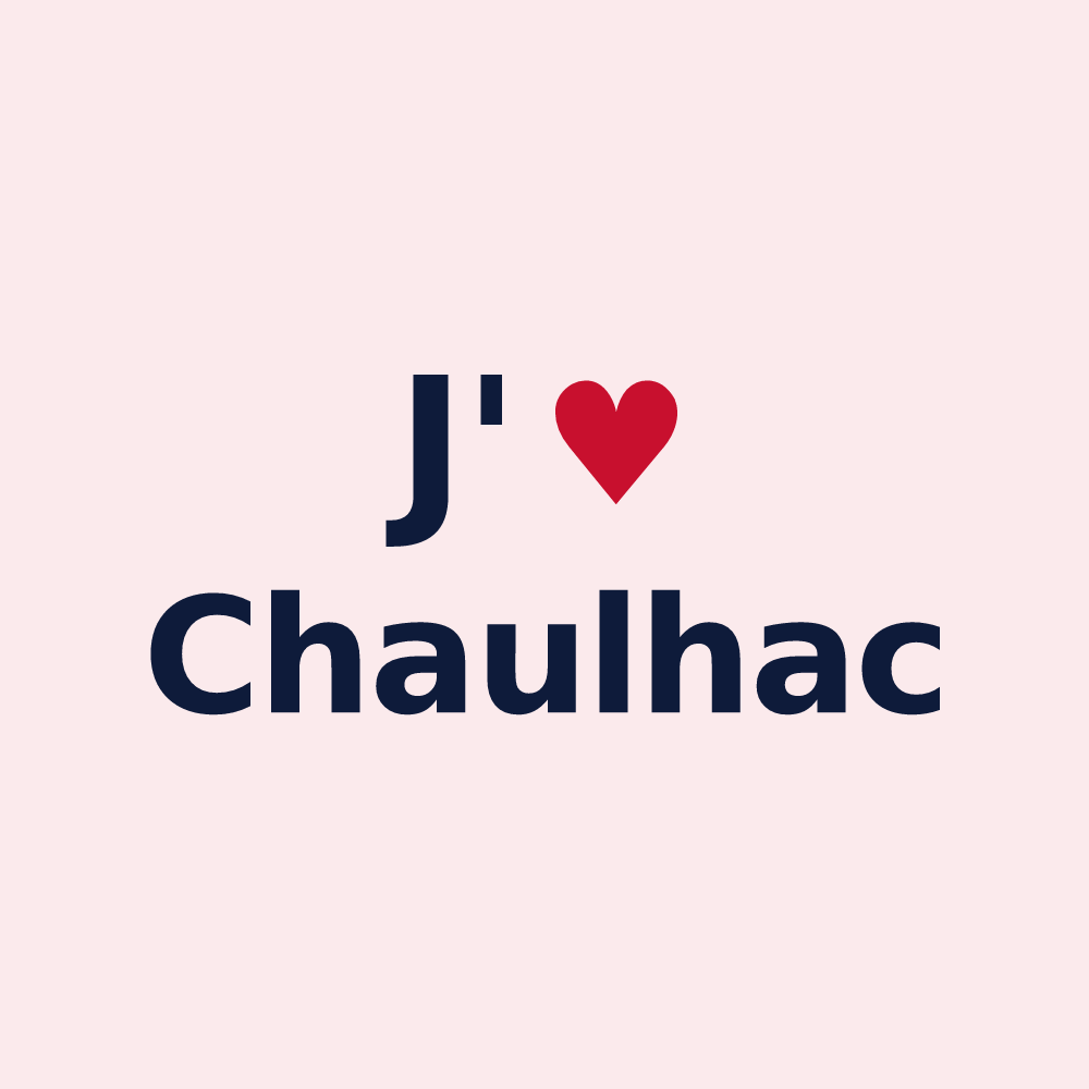 Magnet personnalisé Chaulhac — design J'aime Chaulhac