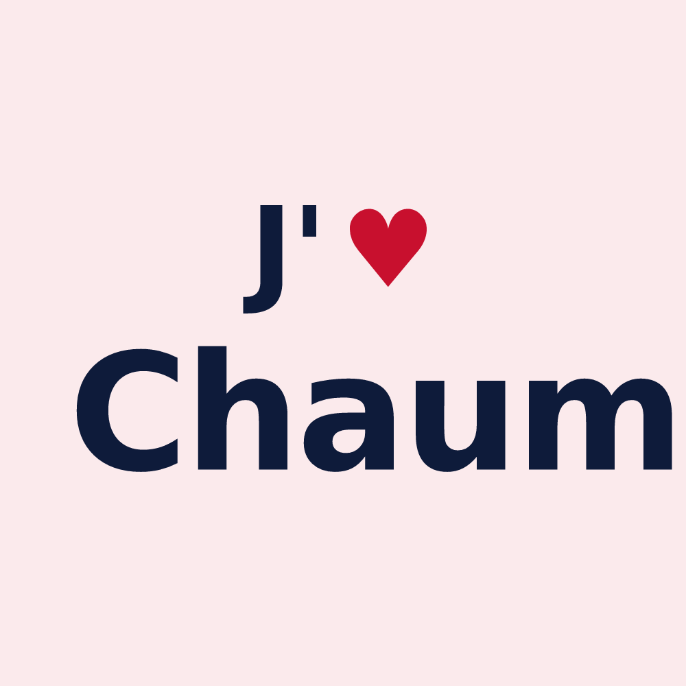 Magnet personnalisé Chaum — design J'aime Chaum