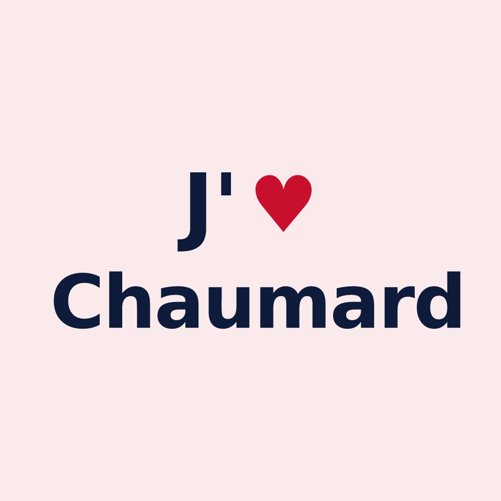 Magnet personnalisé Chaumard — design J'aime Chaumard