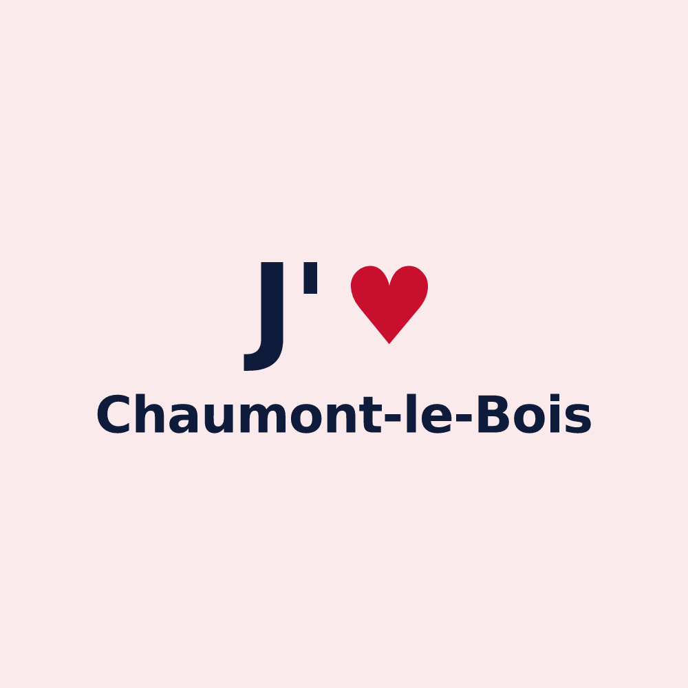 Magnet personnalisé Chaumont-le-Bois — design J'aime Chaumont-le-Bois