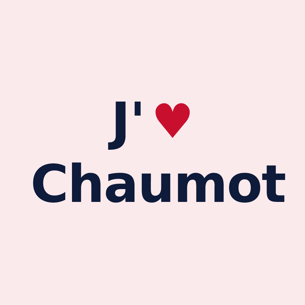 Magnet personnalisé Chaumot — design J'aime Chaumot