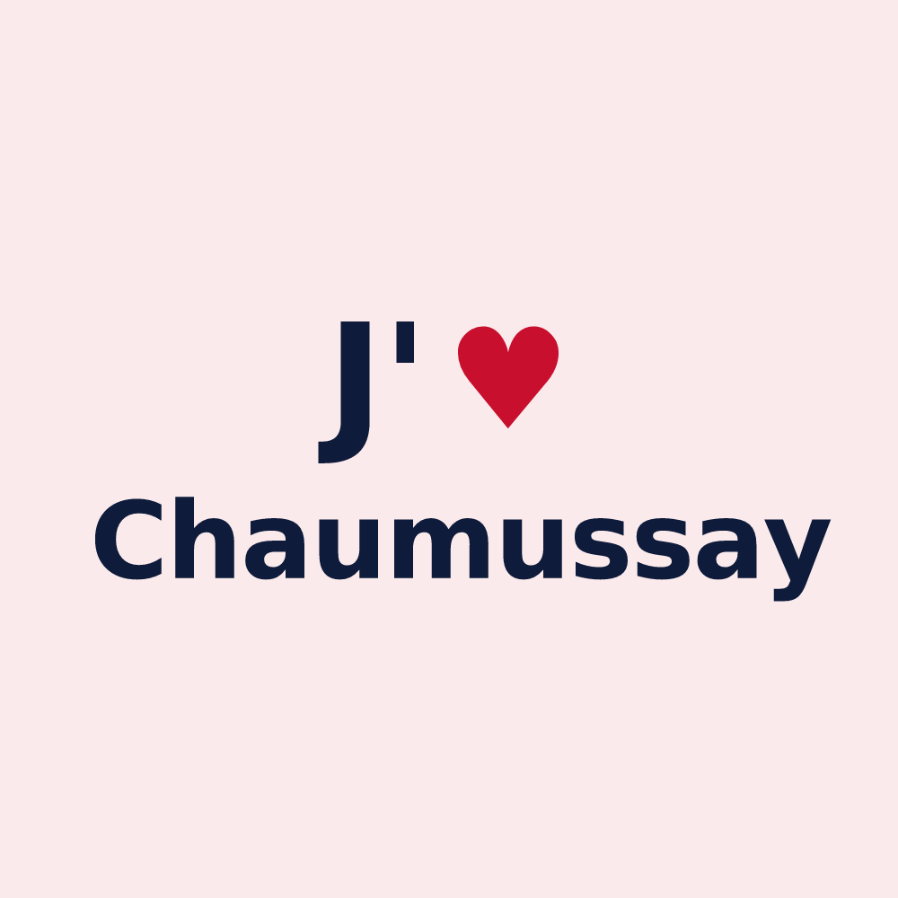 Magnet personnalisé Chaumussay — design J'aime Chaumussay