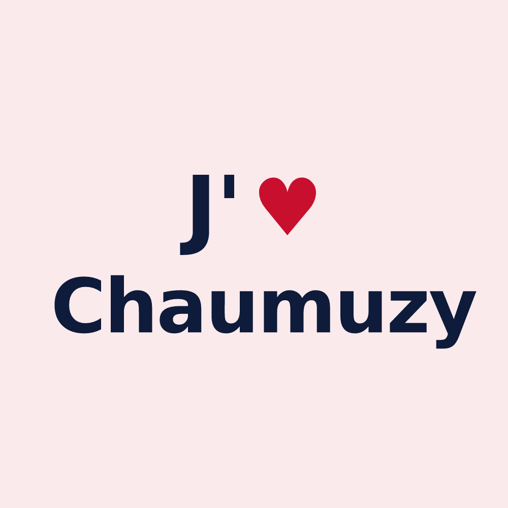 Magnet personnalisé Chaumuzy — design J'aime Chaumuzy