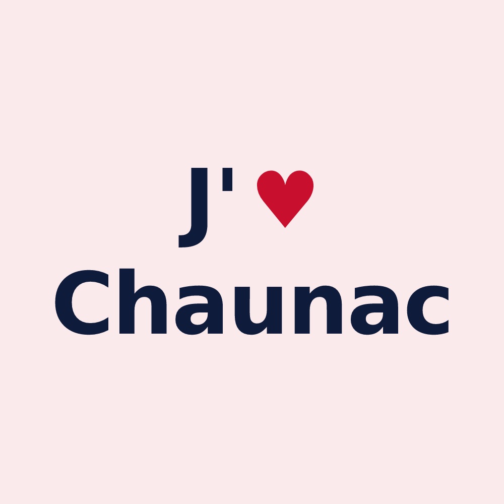 Magnet personnalisé Chaunac — design J'aime Chaunac