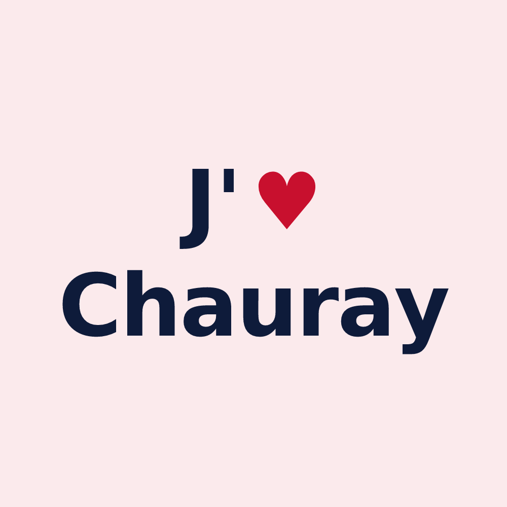 Magnet personnalisé Chauray — design J'aime Chauray