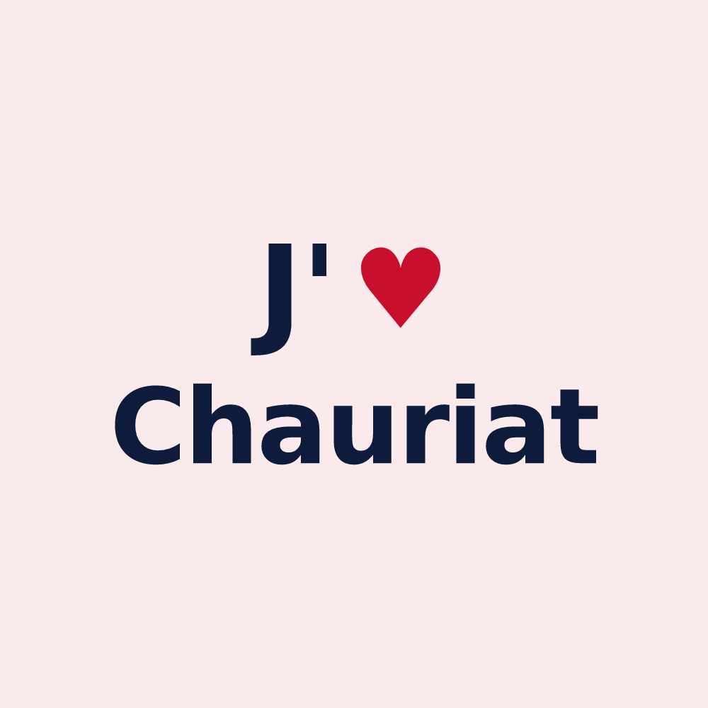 Magnet personnalisé Chauriat — design J'aime Chauriat