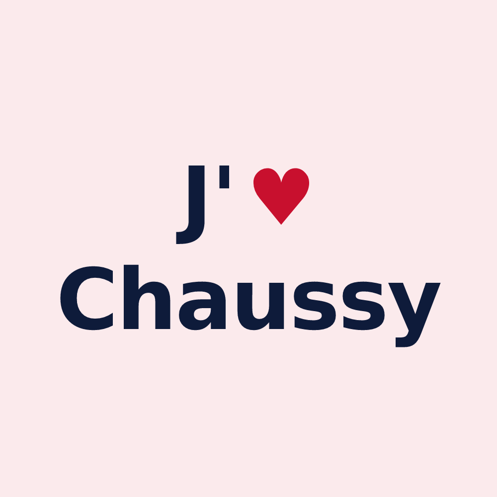 Magnet personnalisé Chaussy — design J'aime Chaussy