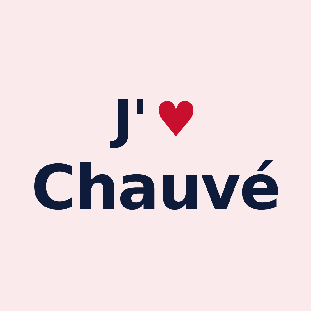 Magnet personnalisé Chauvé — design J'aime Chauvé