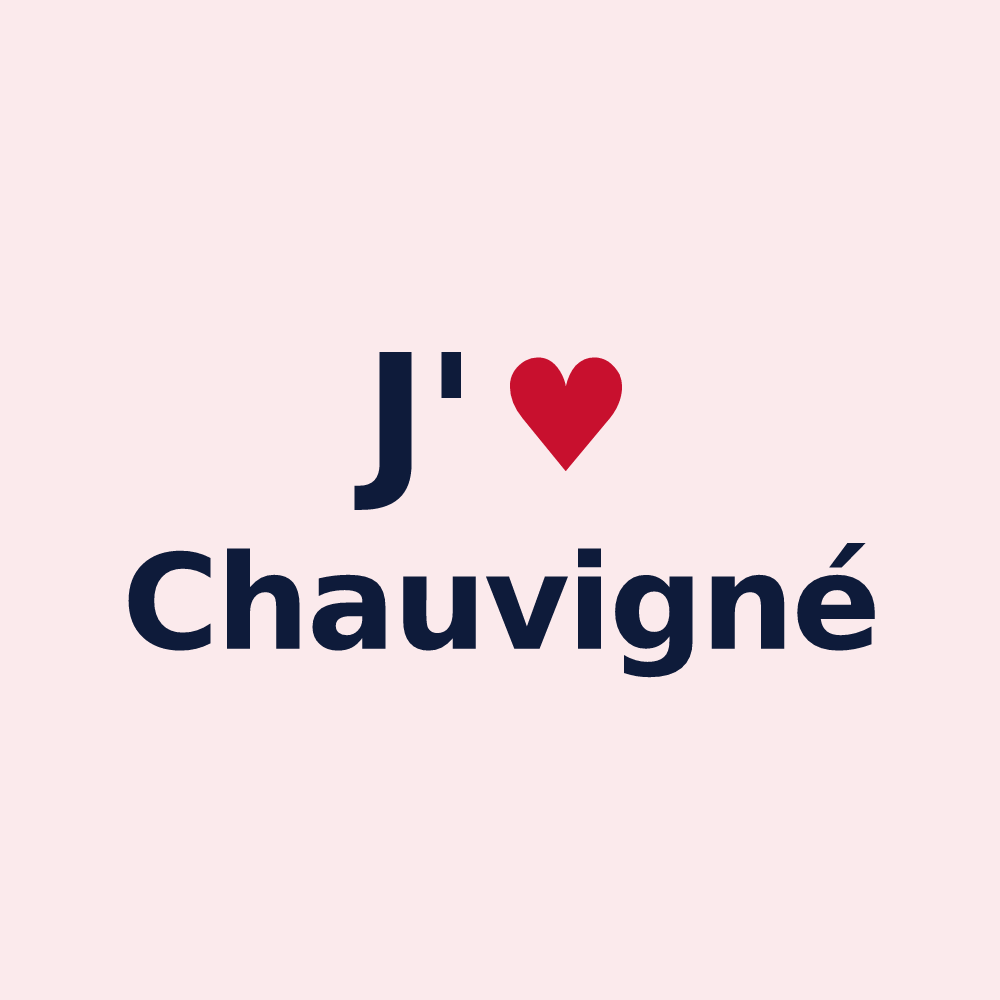 Magnet personnalisé Chauvigné — design J'aime Chauvigné
