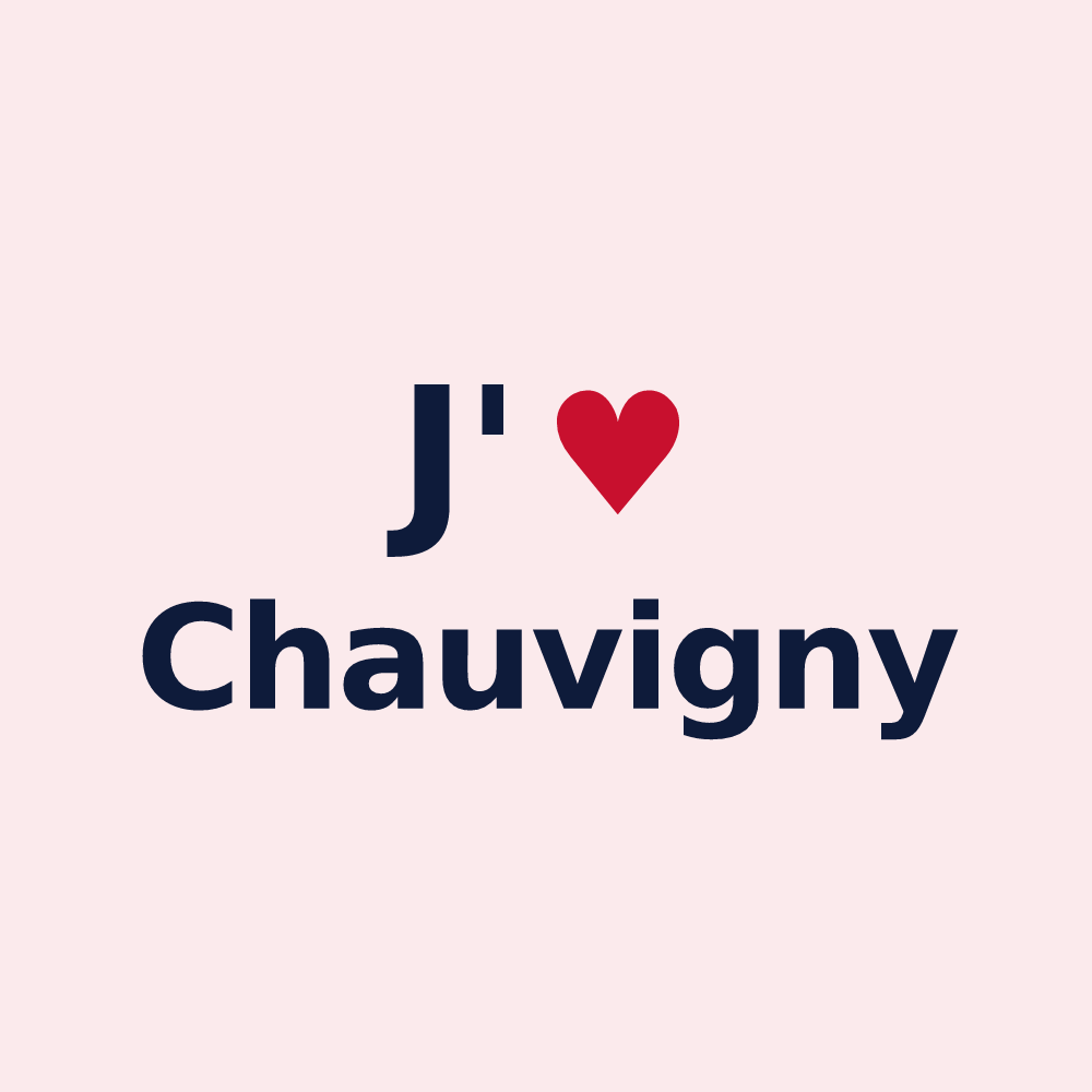 Magnet personnalisé Chauvigny — design J'aime Chauvigny