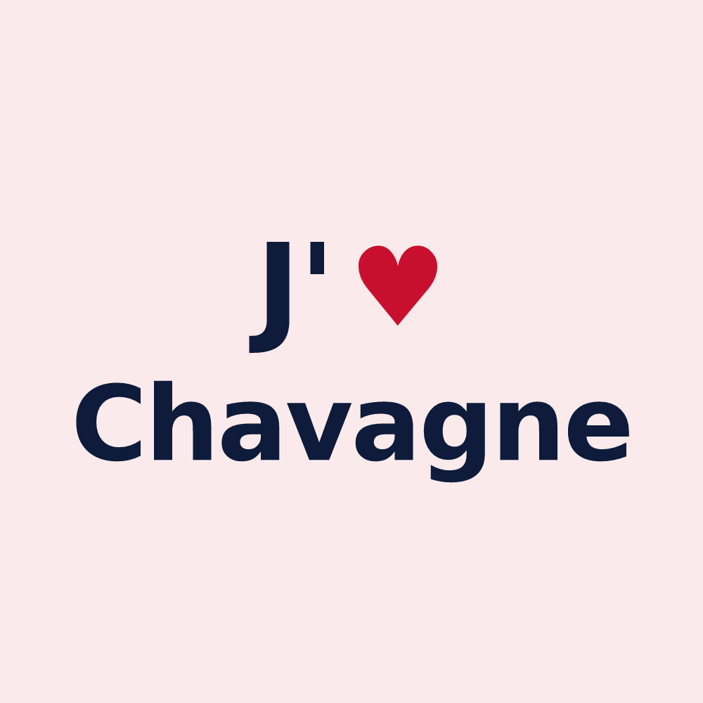 Magnet personnalisé Chavagne — design J'aime Chavagne