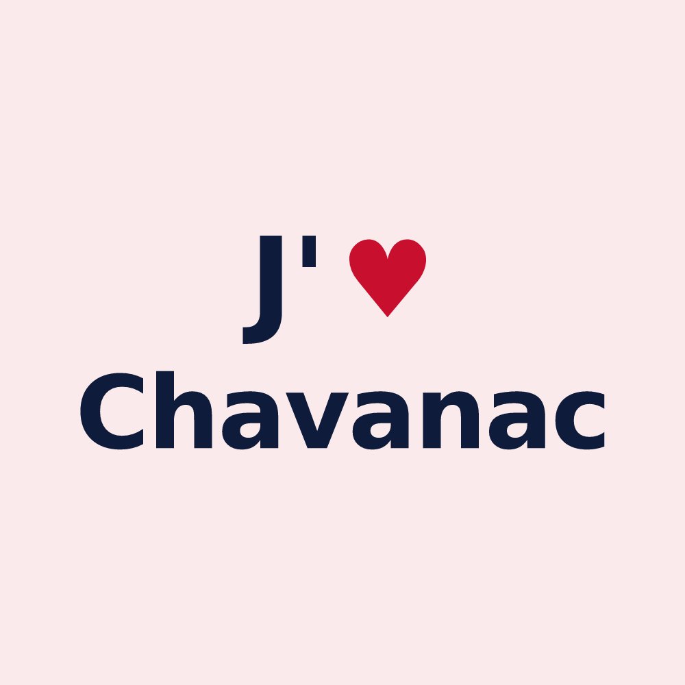 Magnet personnalisé Chavanac — design J'aime Chavanac