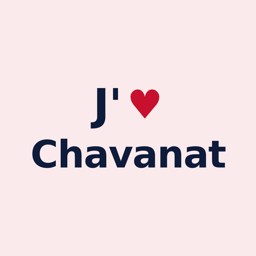 Magnet personnalisé Chavanat — design J'aime Chavanat
