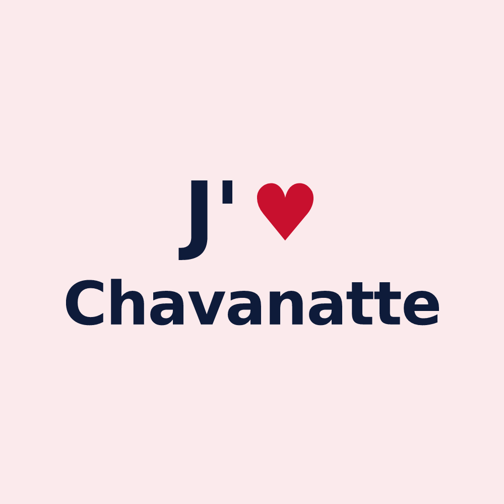 Magnet personnalisé Chavanatte — design J'aime Chavanatte