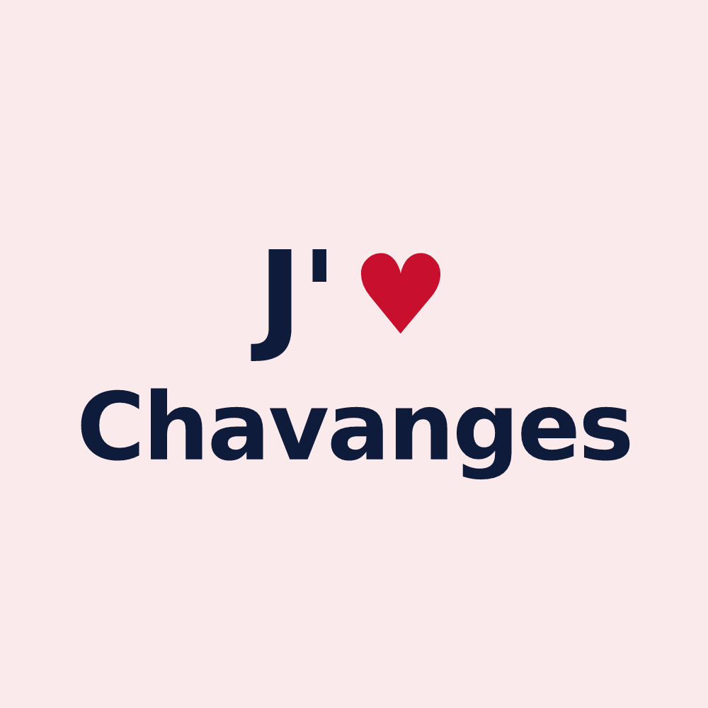 Magnet personnalisé Chavanges — design J'aime Chavanges