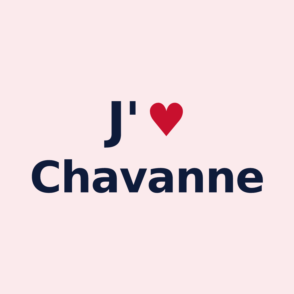 Magnet personnalisé Chavanne — design J'aime Chavanne
