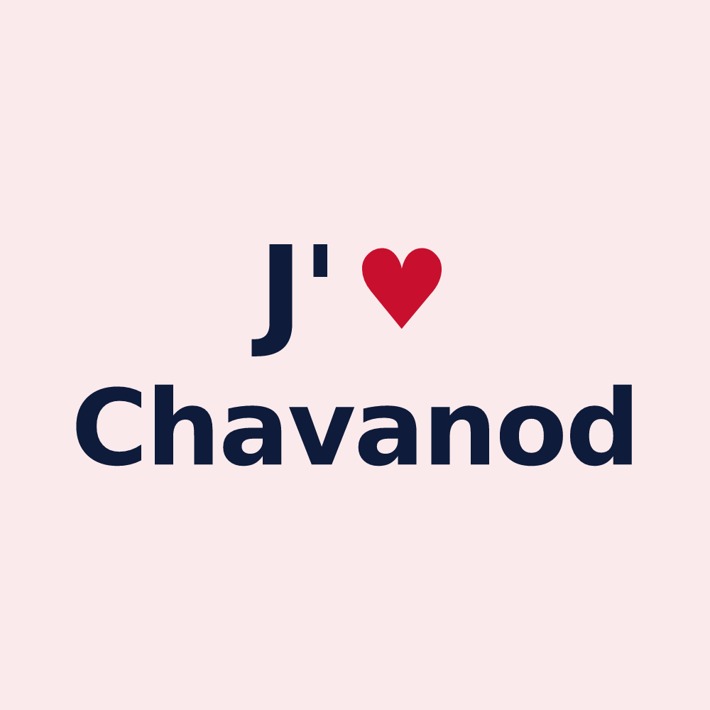Magnet personnalisé Chavanod — design « J'aime Chavanod » imprimé sur le magnet