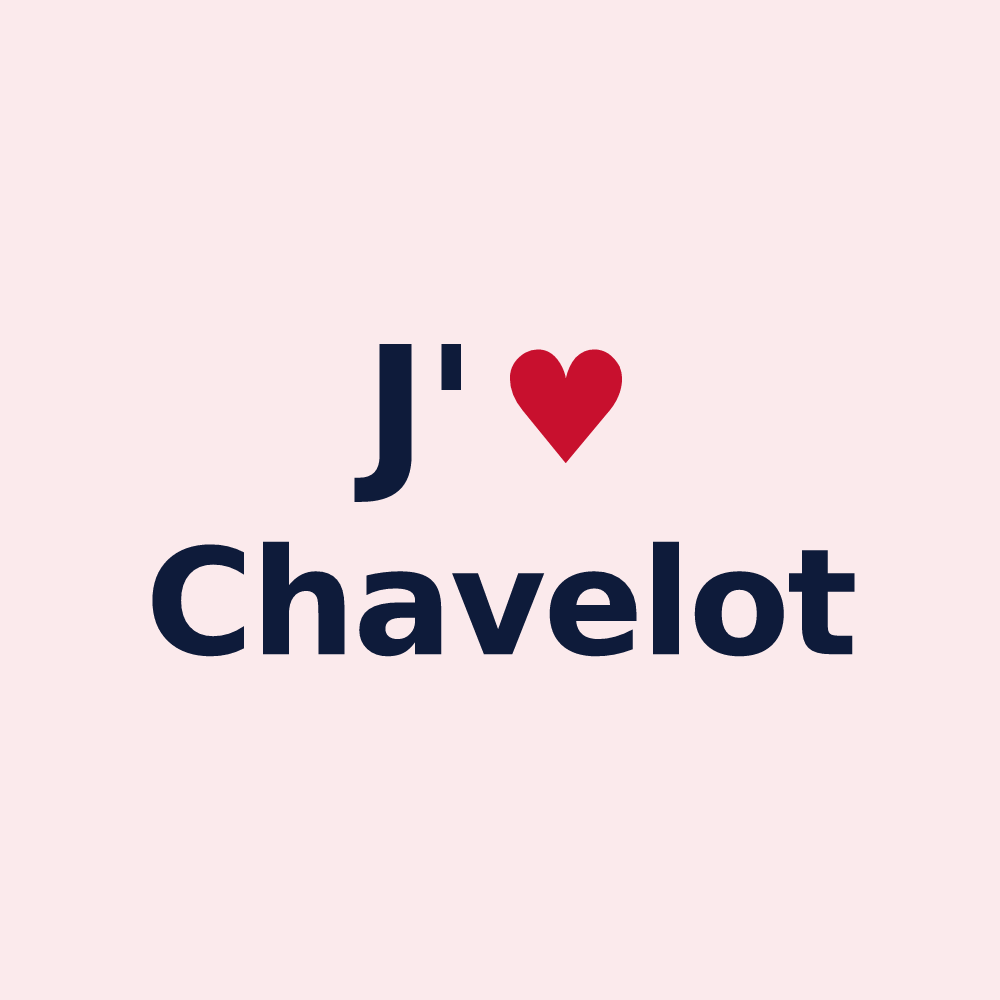 Magnet personnalisé Chavelot — design J'aime Chavelot