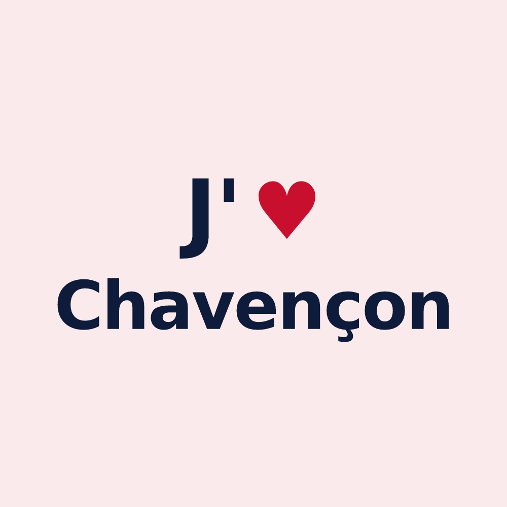 Magnet personnalisé Chavençon — design J'aime Chavençon