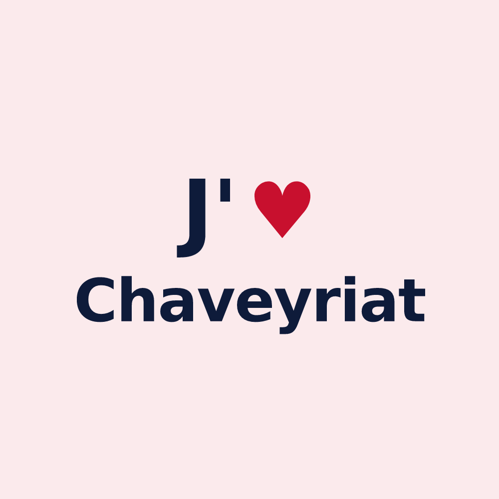 Magnet personnalisé Chaveyriat — design J'aime Chaveyriat