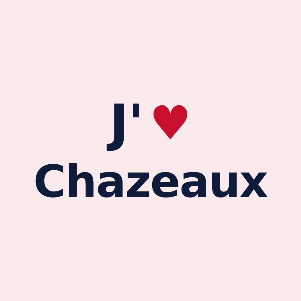 Magnet personnalisé Chazeaux — design J'aime Chazeaux