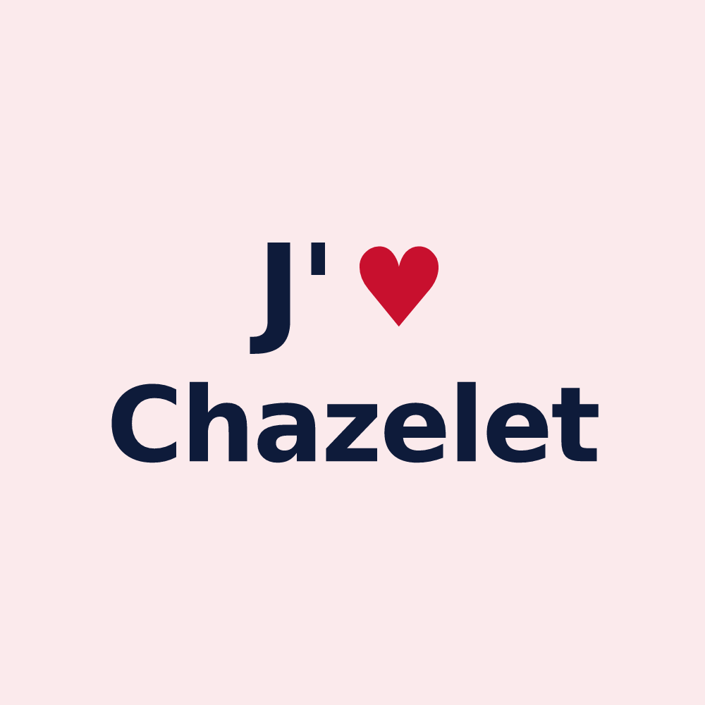 Magnet personnalisé Chazelet — design J'aime Chazelet