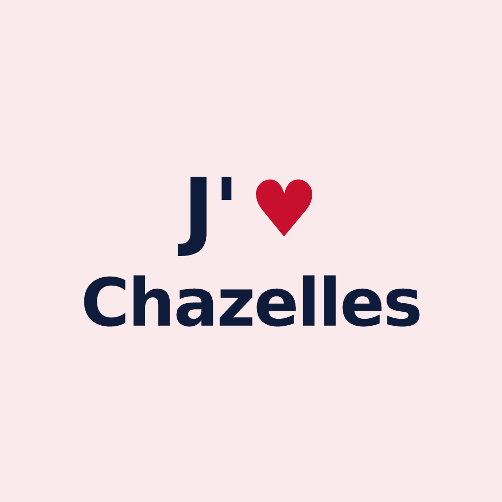Magnet personnalisé Chazelles — design J'aime Chazelles
