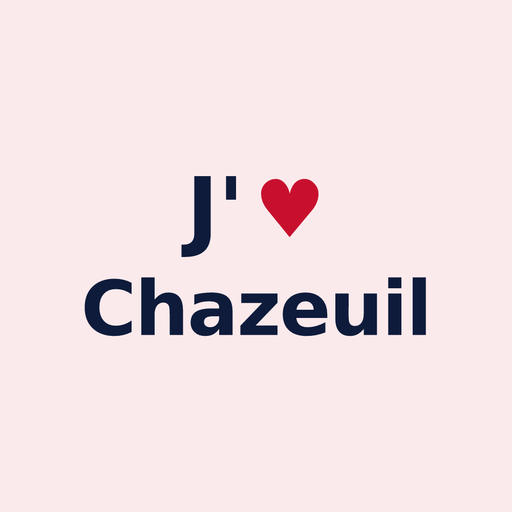 Magnet personnalisé Chazeuil — design J'aime Chazeuil