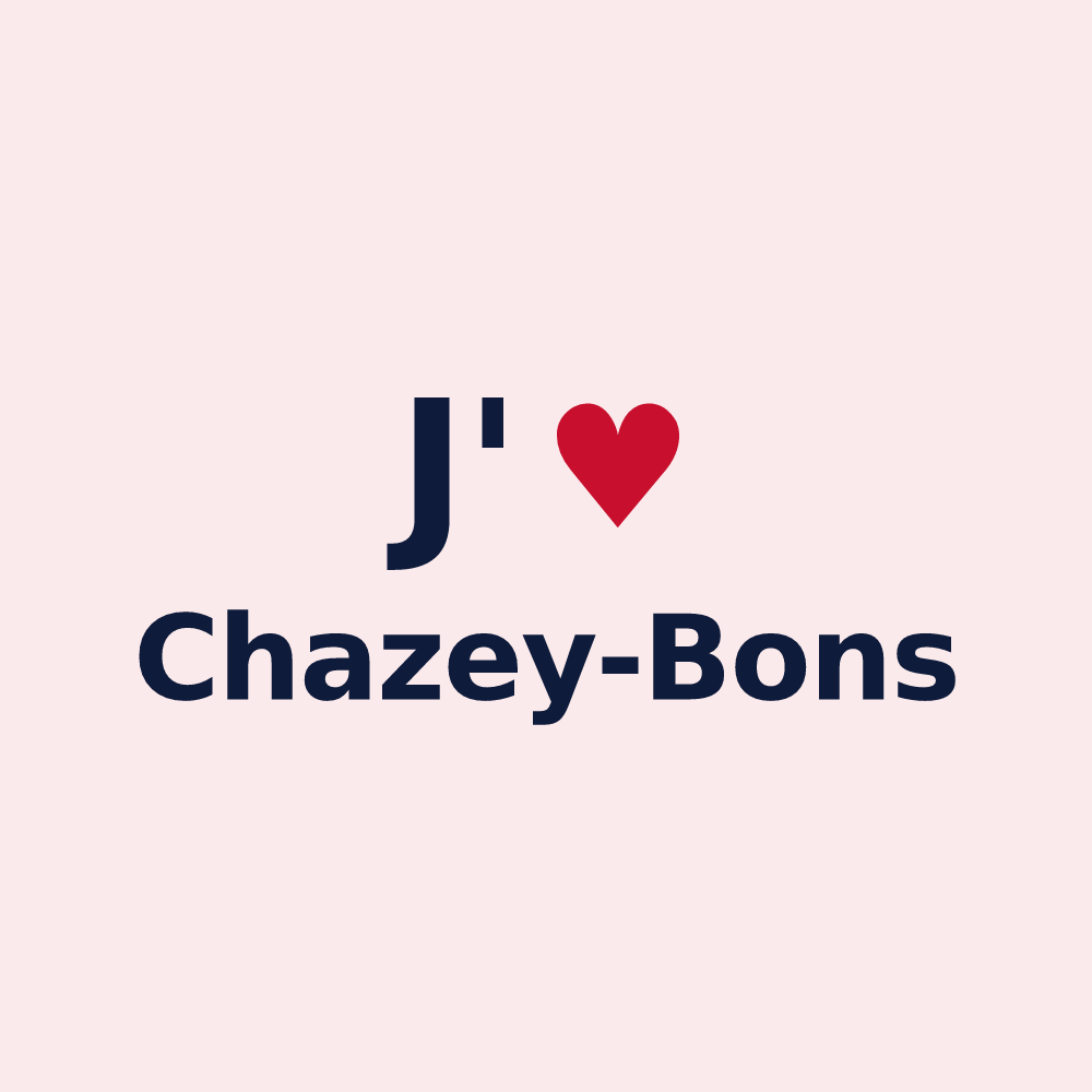 Magnet personnalisé Chazey-Bons — design J'aime Chazey-Bons