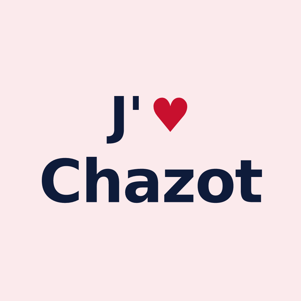 Magnet personnalisé Chazot — design J'aime Chazot