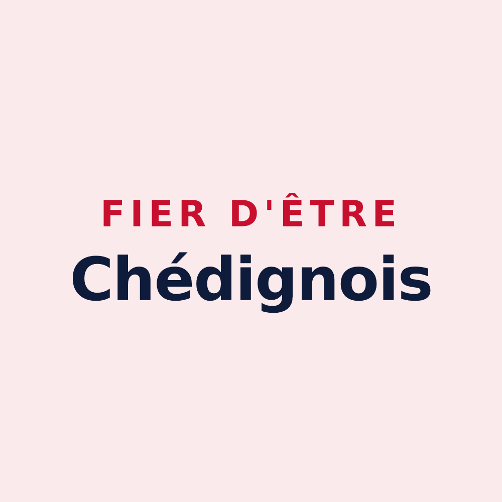 Magnet « Fier d'être Chédignois » — design pour Chédigny