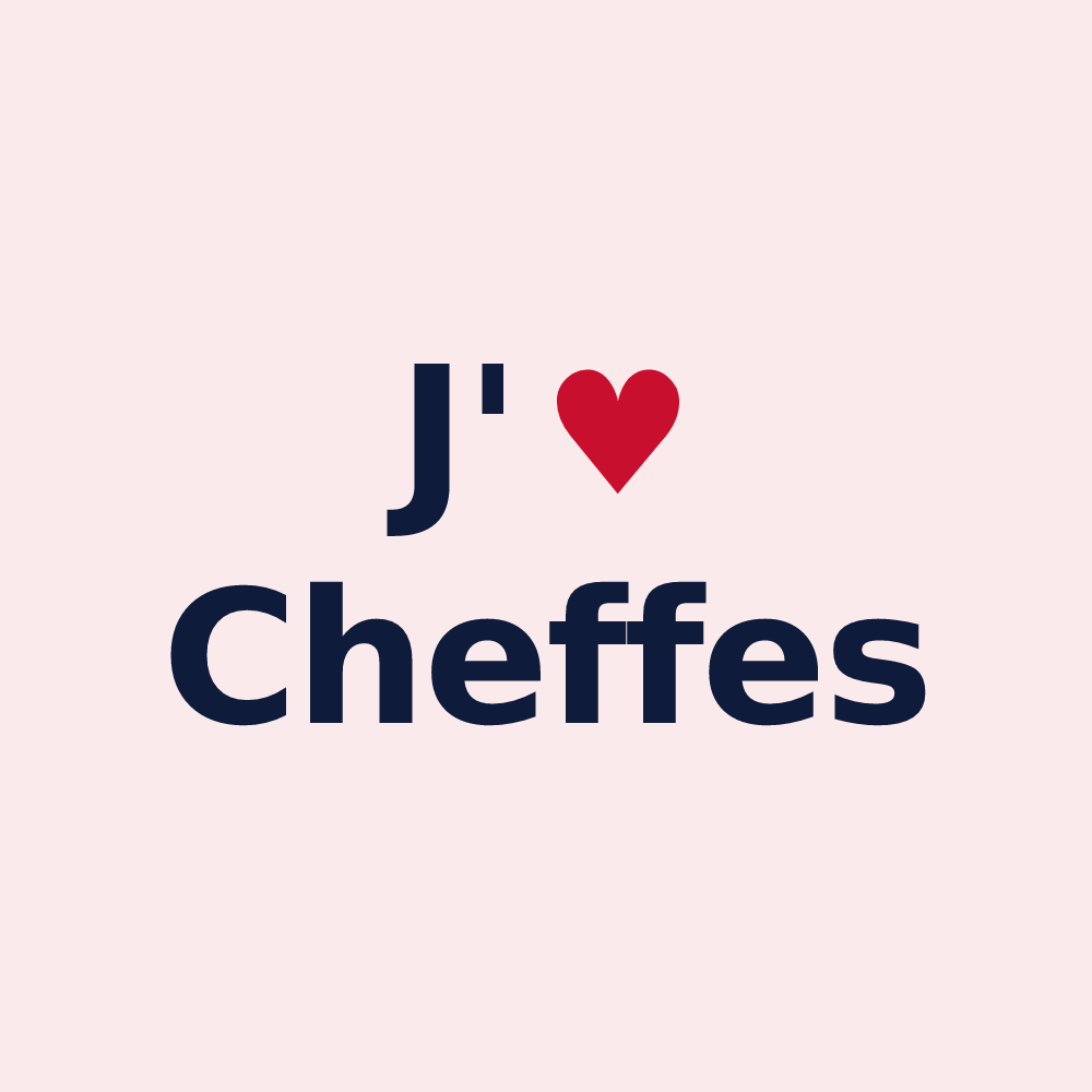 Magnet personnalisé Cheffes — design « J'aime Cheffes » imprimé sur le magnet